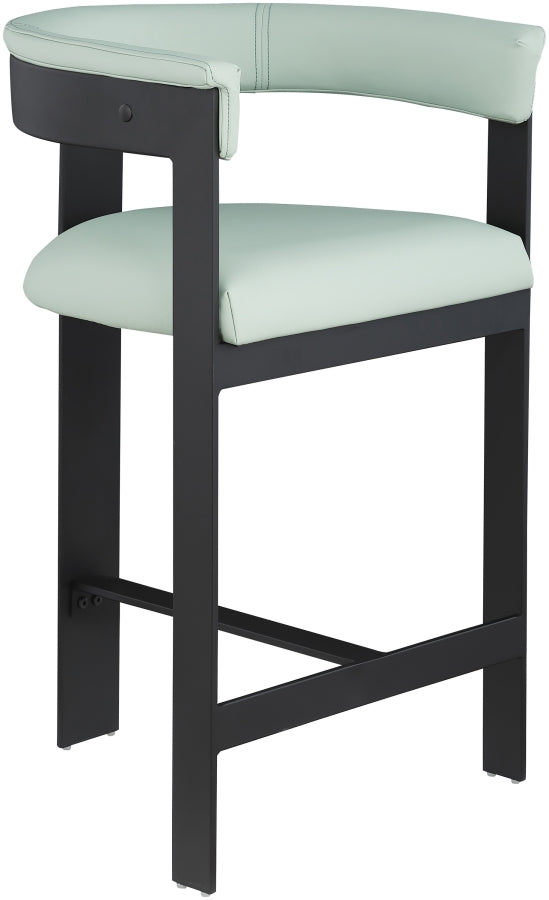 Romeo Vegan Leather Upholstered Counter Stool — 414-C - Mint - 414Mint-C alternate view 2