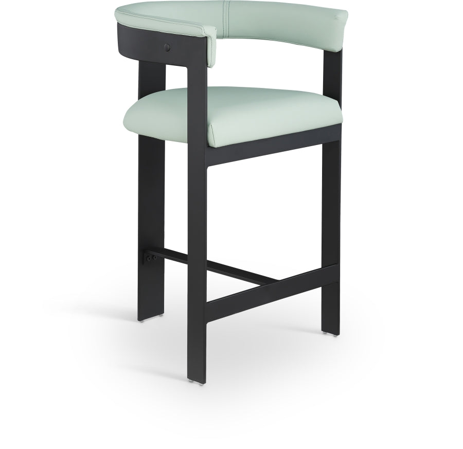 Romeo Vegan Leather Upholstered Counter Stool — 414-C - Mint - 414Mint-C