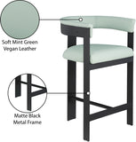 Romeo Vegan Leather Upholstered Counter Stool — 414-C - Mint - 414Mint-C Infographic