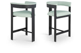 Romeo Vegan Leather Upholstered Counter Stool — 414-C - Mint - 414Mint-C Double Chair