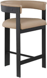 Romeo Vegan Leather Upholstered Counter Stool — 414-C - Tan - 414Tan-C alternate view 2