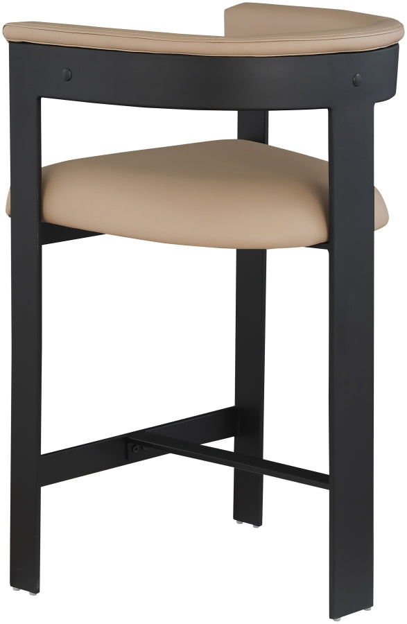 Romeo Vegan Leather Upholstered Counter Stool — 414-C - Tan - 414Tan-C alternate view 4