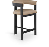 Romeo Vegan Leather Upholstered Counter Stool — 414-C - Tan - 414Tan-C