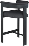 Romeo Boucle Fabric Upholstered Bar / Counter Stool — 415-C - Black - 415Black-C alternate view 4
