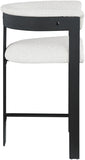 Romeo Boucle Fabric Upholstered Bar / Counter Stool — 415-C - Cream - 415Cream-C alternate view 3