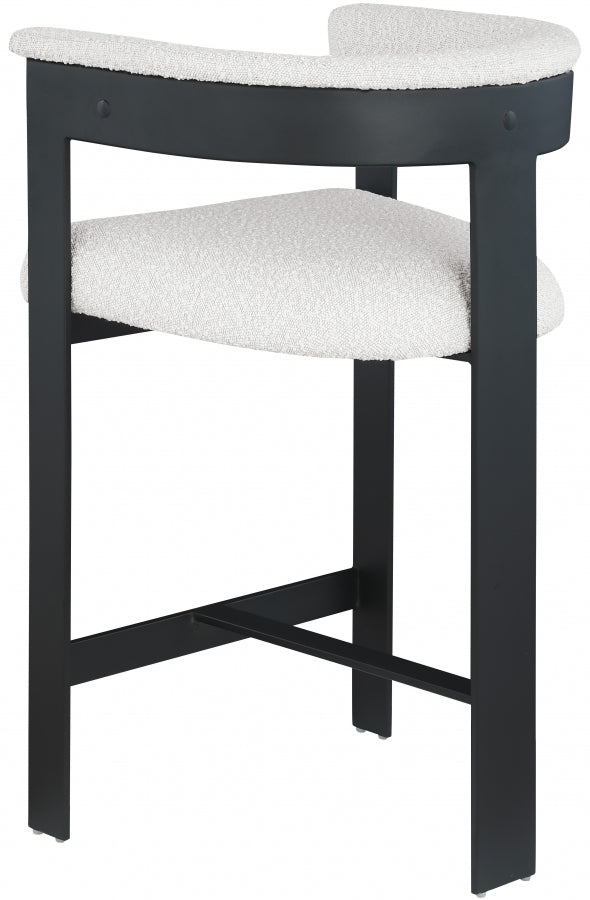 Romeo Boucle Fabric Upholstered Bar / Counter Stool — 415-C - Cream - 415Cream-C alternate view 5