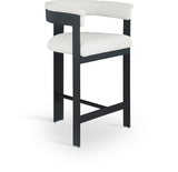 Romeo Boucle Fabric Upholstered Bar / Counter Stool — 415-C - Cream - 415Cream-C