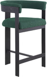 Romeo Boucle Fabric Upholstered Bar / Counter Stool — 415-C - Green - 415Green-C alternate view 2