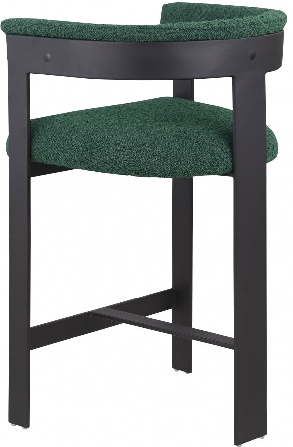 Romeo Boucle Fabric Upholstered Bar / Counter Stool — 415-C - Green - 415Green-C alternate view 5