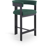 Romeo Boucle Fabric Upholstered Bar / Counter Stool — 415-C - Green - 415Green-C