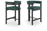 Romeo Boucle Fabric Upholstered Bar / Counter Stool — 415-C - Green - 415Green-C Double Chair