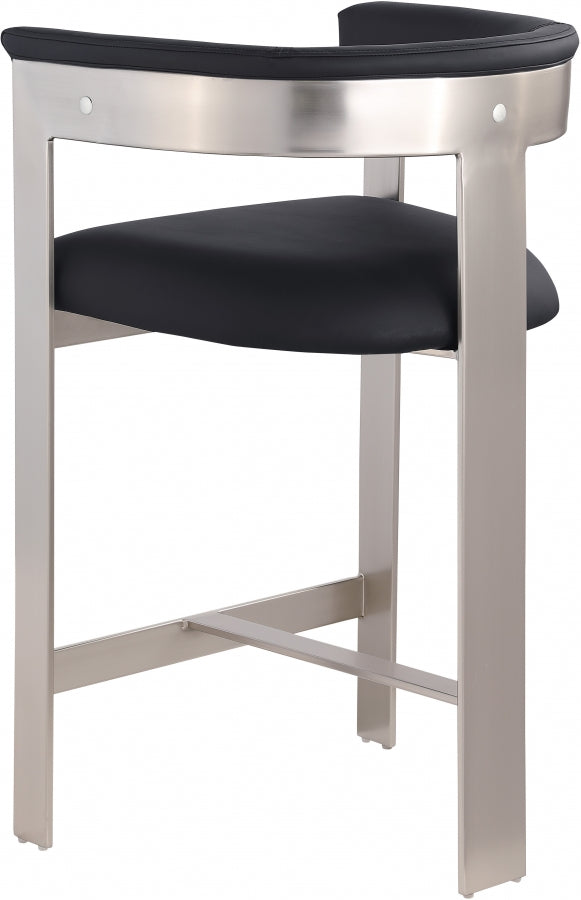 Romeo Vegan Leather Upholstered Counter Stool — 738-C - Black - 738Black-C alternate view 5