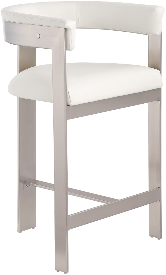 Romeo Vegan Leather Upholstered Counter Stool — 738-C - Cream - 738Cream-C alternate view 2