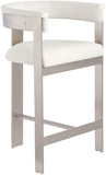 Romeo Vegan Leather Upholstered Counter Stool — 738-C - Cream - 738Cream-C alternate view 2