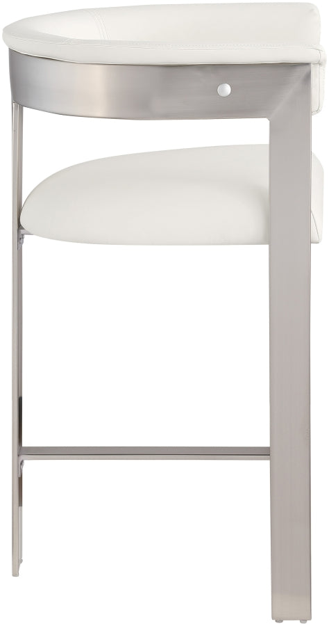 Romeo Vegan Leather Upholstered Counter Stool — 738-C - Cream - 738Cream-C alternate view 3
