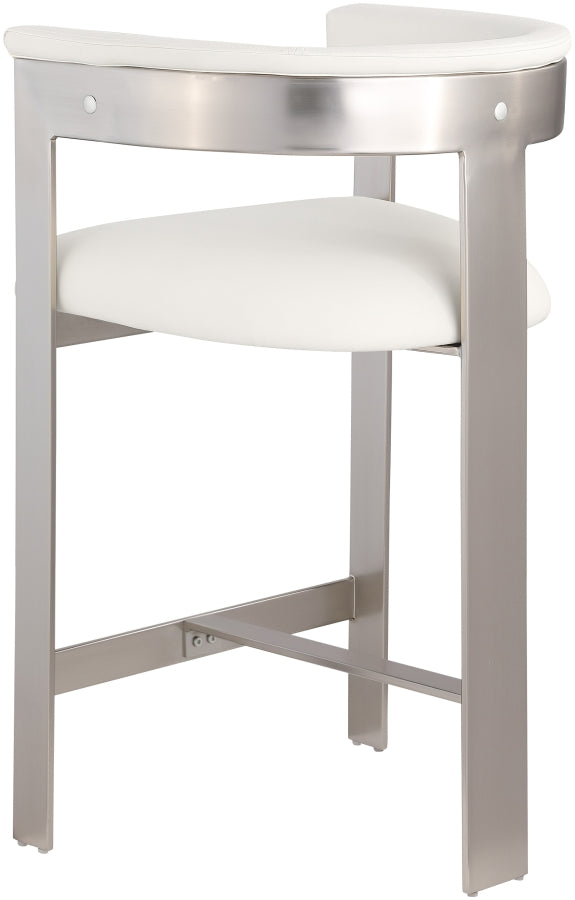 Romeo Vegan Leather Upholstered Counter Stool — 738-C - Cream - 738Cream-C alternate view 4