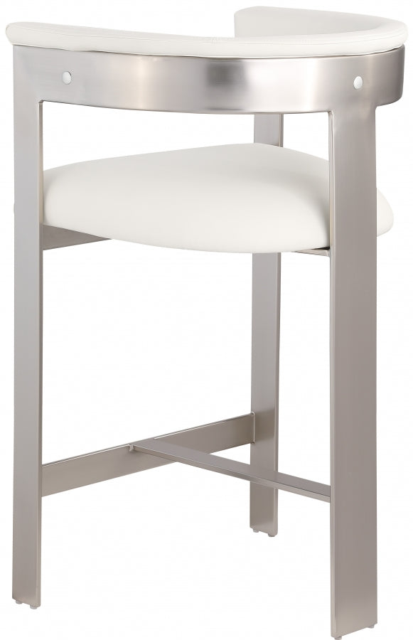 Romeo Vegan Leather Upholstered Counter Stool — 738-C - Cream - 738Cream-C alternate view 5