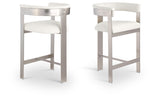 Romeo Vegan Leather Upholstered Counter Stool — 738-C - Cream - 738Cream-C Double Chair