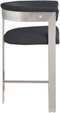 Romeo Boucle Fabric Upholstered Bar / Counter Stools — 739-C - Black - 739Black-C alternate view 3