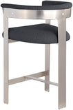 Romeo Boucle Fabric Upholstered Bar / Counter Stools — 739-C - Black - 739Black-C alternate view 4