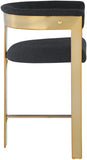 Romeo Boucle Fabric Upholstered Bar / Counter Stools — 876-C - Black - 876Black-C alternate view 3