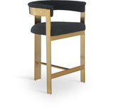 Romeo Boucle Fabric Upholstered Bar / Counter Stools — 876-C - Black - 876Black-C
