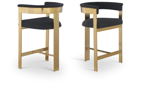 Romeo Boucle Fabric Upholstered Bar / Counter Stools — 876-C (Set of 2)