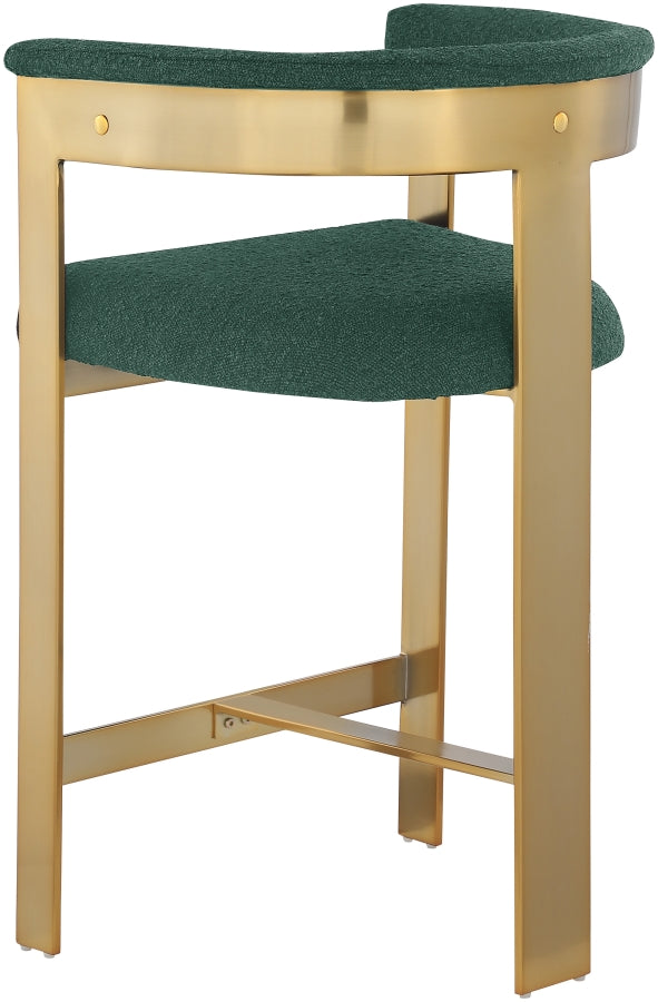 Romeo Boucle Fabric Upholstered Bar / Counter Stools — 876-C - Green - 876Green-C alternate view 4