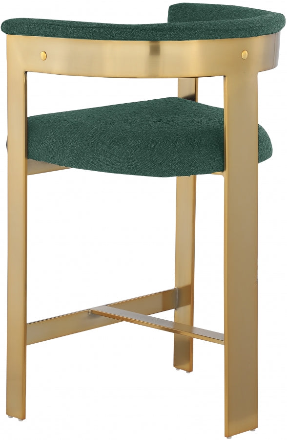 Romeo Boucle Fabric Upholstered Bar / Counter Stools — 876-C - Green - 876Green-C alternate view 5