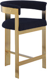Romeo Boucle Fabric Upholstered Bar / Counter Stools — 876-C - Blue - 876Navy-C alternate view 2