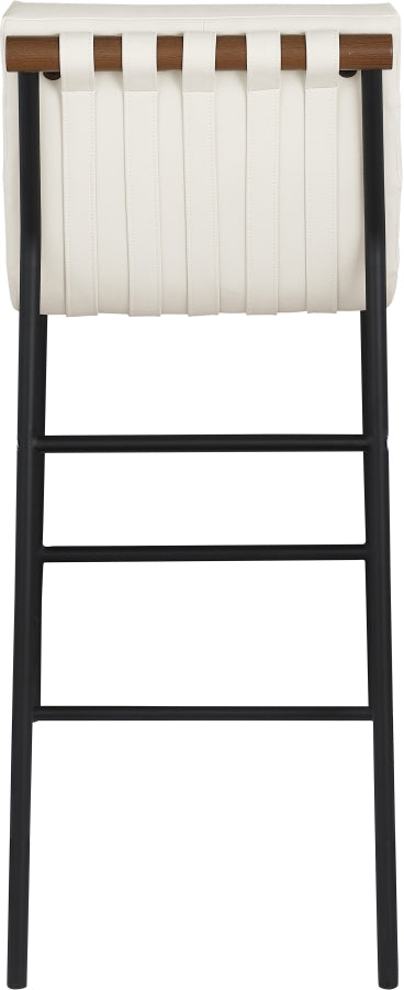 Burke Vegan Leather Upholstered Bar Stools — 800-C - Cream - 800Cream-C alternate view 4