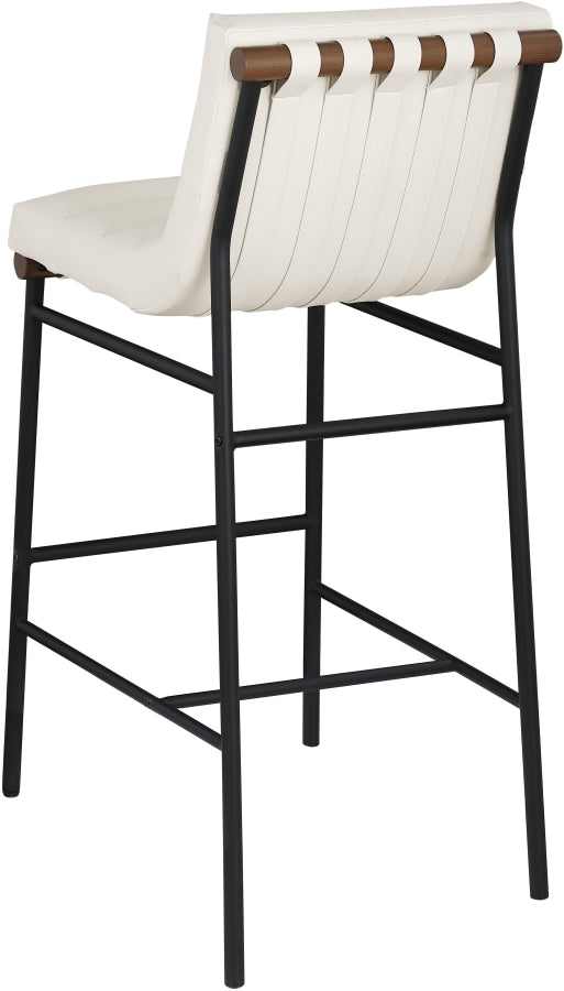 Burke Vegan Leather Upholstered Bar Stools — 800-C - Cream - 800Cream-C alternate view 5