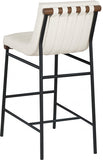 Burke Vegan Leather Upholstered Bar Stools — 800-C - Cream - 800Cream-C alternate view 6