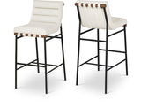 Burke Vegan Leather Upholstered Bar Stools — 800-C - Cream - 800Cream-C Double Chair