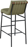 Burke Vegan Leather Upholstered Bar Stools — 800-C - Green - 800Olive-C alternate view 5