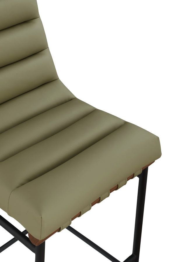 Burke Vegan Leather Upholstered Bar Stools — 800-C - Green - 800Olive-C alternate view 7