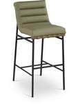 Burke Vegan Leather Upholstered Bar Stools — 800-C - Green - 800Olive-C