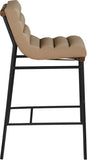 Burke Vegan Leather Upholstered Bar Stools — 800-C - Tan - 800Tan-C alternate view 3
