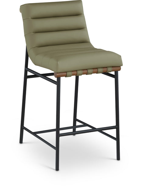 Burke Vegan Leather Upholstered Counter Stools — 813-C