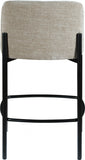 Burton Chenille Fabric Upholstered Bar / Counter Stool — 429-C - Beige - 429Beige-C alternate view 2