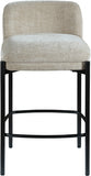 Burton Chenille Fabric Upholstered Bar / Counter Stool — 429-C - Beige - 429Beige-C alternate view 3