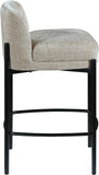 Burton Chenille Fabric Upholstered Bar / Counter Stool — 429-C - Beige - 429Beige-C alternate view 4