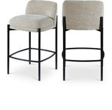 Burton Chenille Fabric Upholstered Bar / Counter Stool — 429-C - Beige - 429Beige-C Double Chair