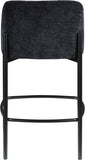 Burton Chenille Fabric Upholstered Bar / Counter Stool — 429-C - Black - 429Black-C alternate view 2