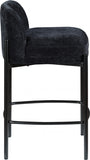 Burton Chenille Fabric Upholstered Bar / Counter Stool — 429-C - Black - 429Black-C alternate view 4