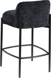 Burton Chenille Fabric Upholstered Bar / Counter Stool — 429-C - Black - 429Black-C alternate view 5