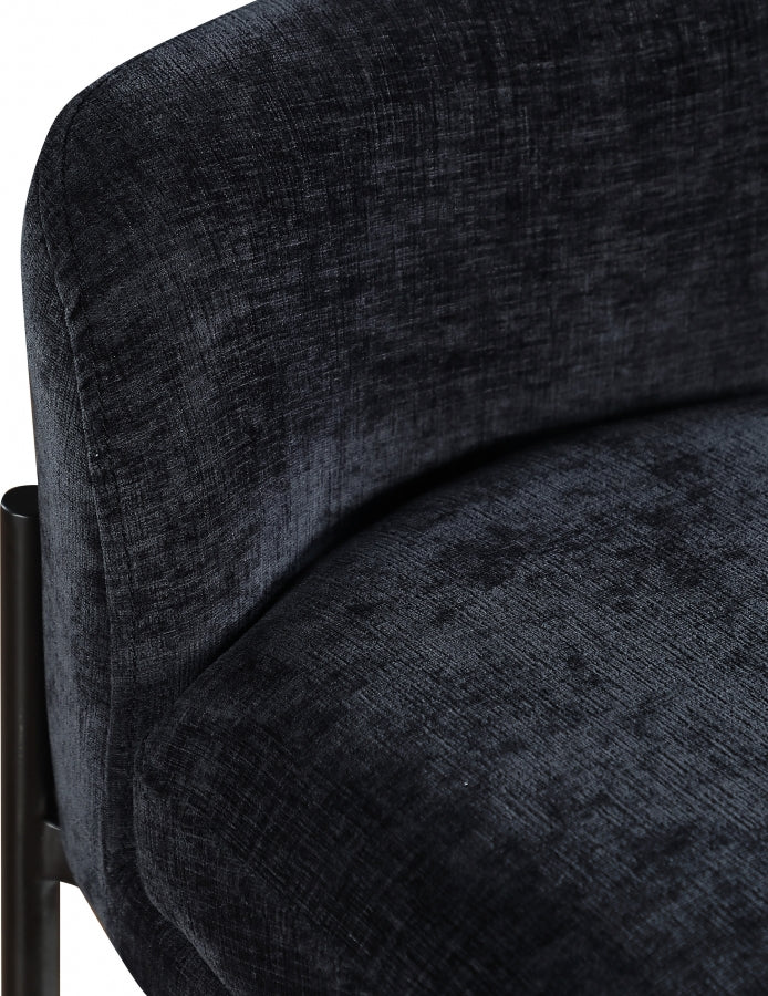 Burton Chenille Fabric Upholstered Bar / Counter Stool — 429-C - Black - 429Black-C alternate view 6