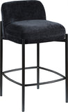 Burton Chenille Fabric Upholstered Bar / Counter Stool — 429-C - Black - 429Black-C