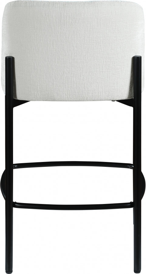 Burton Chenille Fabric Upholstered Bar / Counter Stool — 429-C - Cream - 429Cream-C alternate view 2