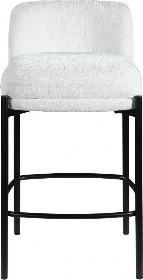 Burton Chenille Fabric Upholstered Bar / Counter Stool — 429-C - Cream - 429Cream-C alternate view 3